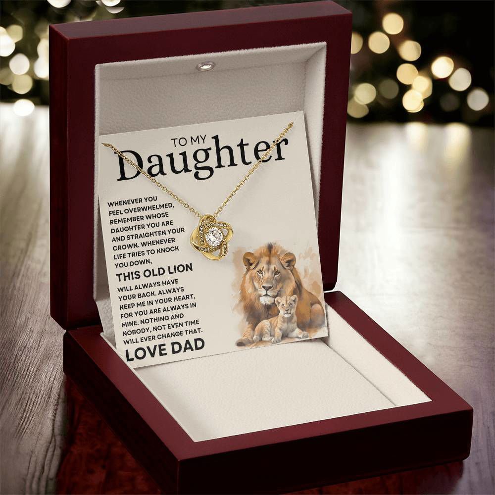 To My Daughter - This Old Lion 14K White Gold Finish / Standard Box Jewelry Giftinum