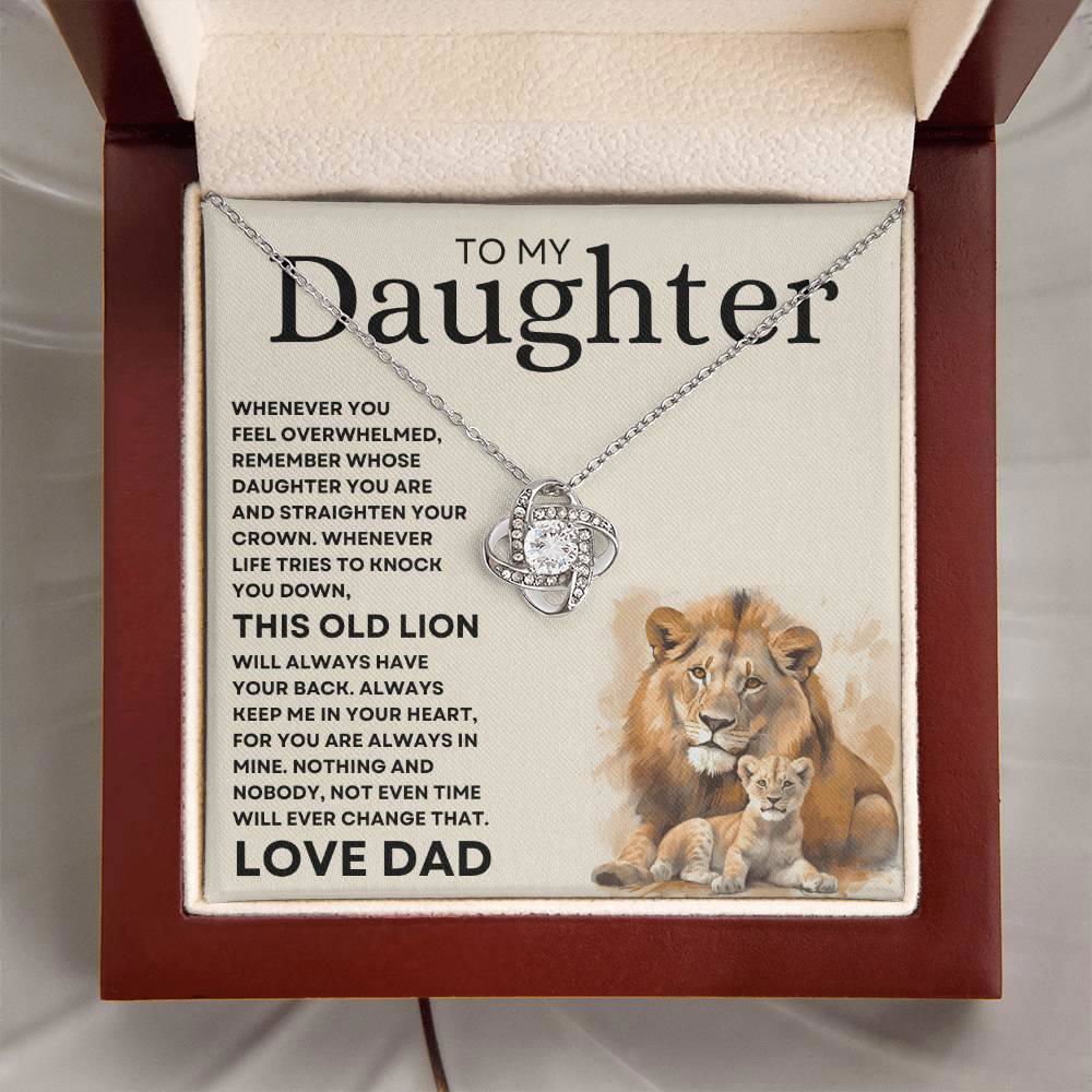 To My Daughter - This Old Lion 14K White Gold Finish / Standard Box Jewelry Giftinum