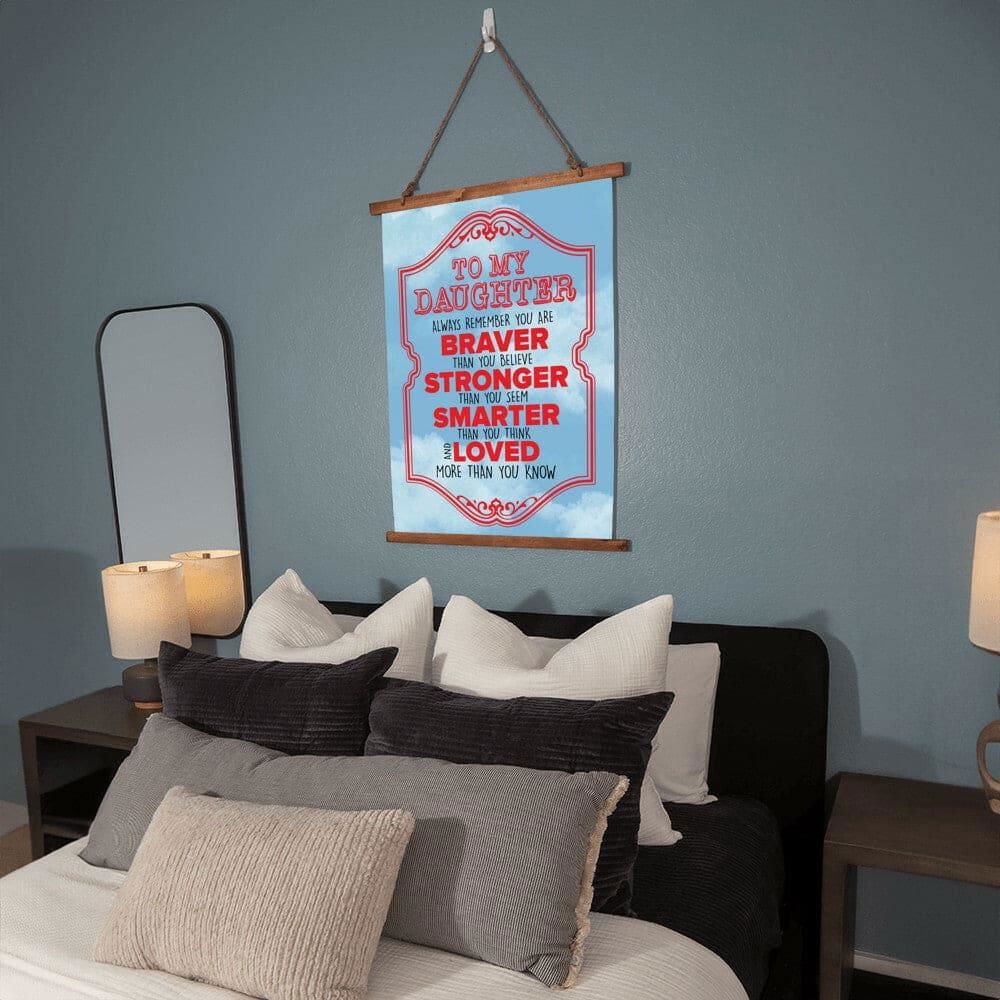 To My Daughter Wall Tapestry - Always remember Default Title Hanging Canvas Giftinum