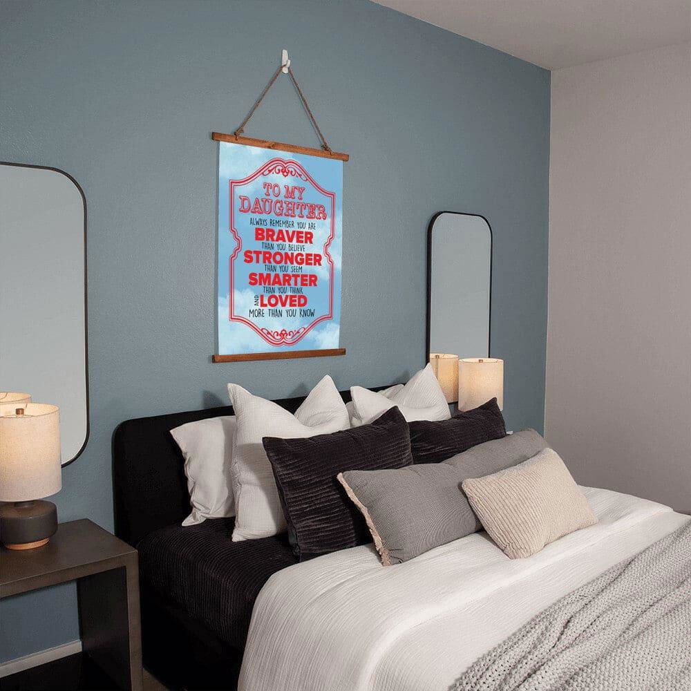 To My Daughter Wall Tapestry - Always remember Default Title Hanging Canvas Giftinum