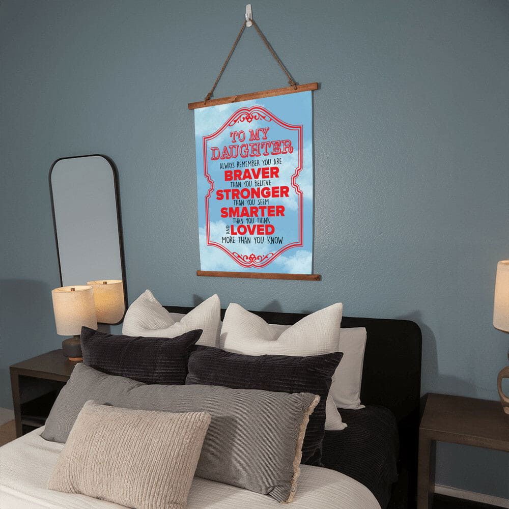 To My Daughter Wall Tapestry - Always remember Default Title Hanging Canvas Giftinum