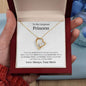 To My Gorgeous Princess Forever Love Necklace - You're my sword 14k White Gold Finish / Two-Toned Box Jewelry Giftinum