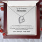 To My Gorgeous Princess Forever Love Necklace - You're my sword 14k White Gold Finish / Two-Toned Box Jewelry Giftinum