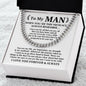 To My Man - Always Remember Cuban Link Chain Stainless Steel / Standard Box Jewelry Giftinum