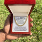To My Man - Always Remember Cuban Link Chain Stainless Steel / Standard Box Jewelry Giftinum
