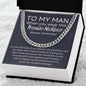To My Man Cuban Link Chain - Promise Necklace Stainless Steel / Standard Box Jewelry Giftinum