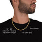 To My Man Cuban Link Chain - Promise Necklace 14K Yellow Gold Finish / Standard Box Jewelry Giftinum