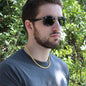 To My Man Cuban Link Chain - Promise Necklace 14K Yellow Gold Finish / Standard Box Jewelry Giftinum