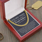 To My Man Cuban Link Chain - Promise Necklace 14K Yellow Gold Finish / Standard Box Jewelry Giftinum