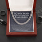 To My Man Cuban Link Chain - Promise Necklace Stainless Steel / Luxury Box Jewelry Giftinum