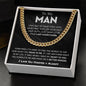 To My Man - Last Everything Cuban Link Chain 14K Yellow Gold Finish / Two-Toned Box Jewelry Giftinum