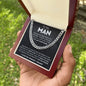 To My Man - Last Everything Cuban Link Chain Stainless Steel / Two-Toned Box Jewelry Giftinum