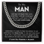 To My Man - Last Everything Cuban Link Chain Stainless Steel / Two-Toned Box Jewelry Giftinum