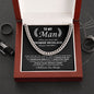 To My Man - Promise Necklace Cuban Link Chain Stainless Steel / Luxury Box w/LED Jewelry Giftinum