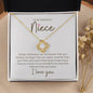 To My Niece Necklace - Always remember 14K White Gold Finish / Luxury Box Jewelry Giftinum