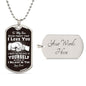 To My Son Dog Tag Necklace - Believe in yourself Military Chain (Silver) / No Jewelry Giftinum