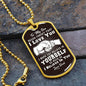 To My Son Dog Tag Necklace - Believe in yourself Military Chain (Gold) / No Jewelry Giftinum