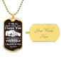 To My Son Dog Tag Necklace - Believe in yourself Military Chain (Silver) / No Jewelry Giftinum