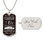 To My Son Dog Tag Necklace - Never Forget Military Chain (Silver) / No Jewelry Giftinum