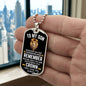 To My Son Dog Tag Necklace - Straighten your crown Military Chain (Silver) / No Jewelry Giftinum