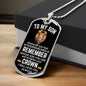 To My Son Dog Tag Necklace - Straighten your crown Military Chain (Silver) / No Jewelry Giftinum
