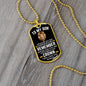 To My Son Dog Tag Necklace - Straighten your crown Military Chain (Silver) / No Jewelry Giftinum