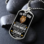 To My Son Dog Tag Necklace - Straighten your crown Military Chain (Silver) / No Jewelry Giftinum