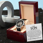 To My Son Men's Openwork Watch- Your not just my son Default Title Jewelry Giftinum