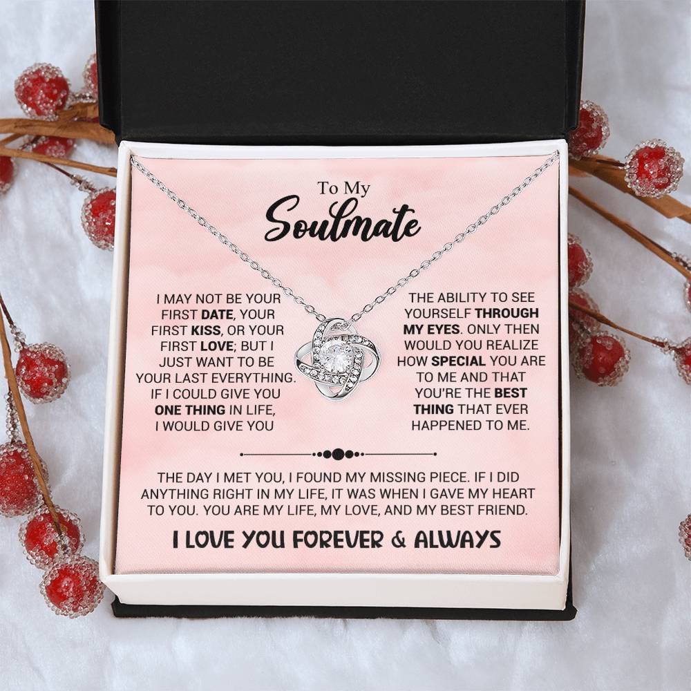 To My Soulmate - Missing piece 14K White Gold Finish / Standard Box Jewelry Giftinum