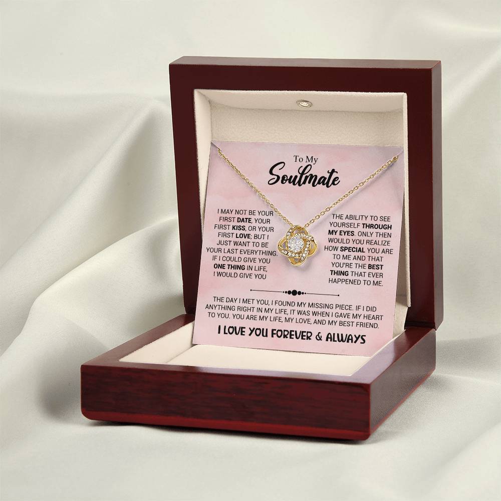 To My Soulmate - Missing piece 18K Yellow Gold Finish / Luxury Box Jewelry Giftinum
