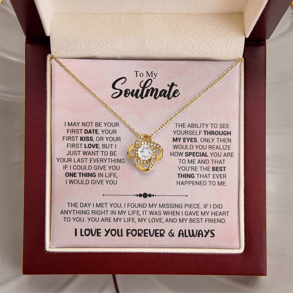 To My Soulmate - Missing piece 14K White Gold Finish / Standard Box Jewelry Giftinum