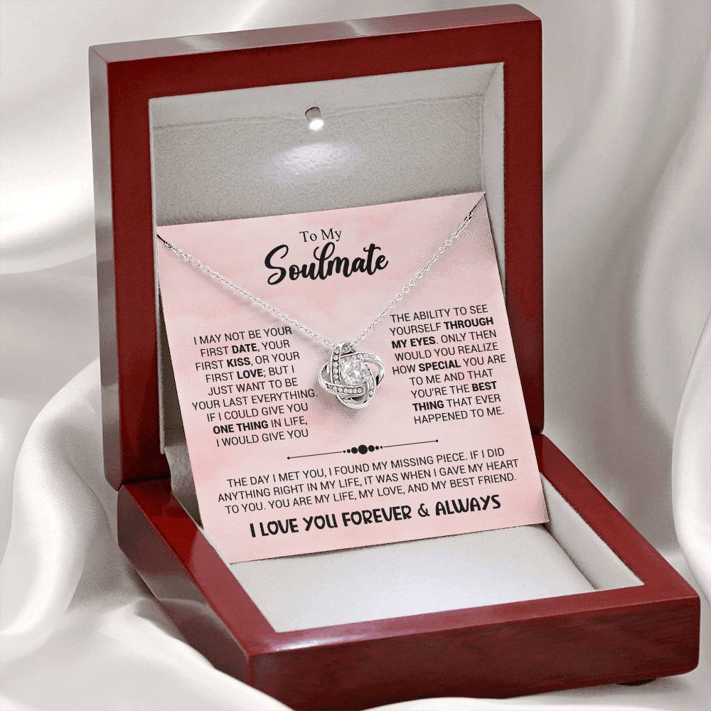 To My Soulmate - Missing piece 14K White Gold Finish / Luxury Box Jewelry Giftinum