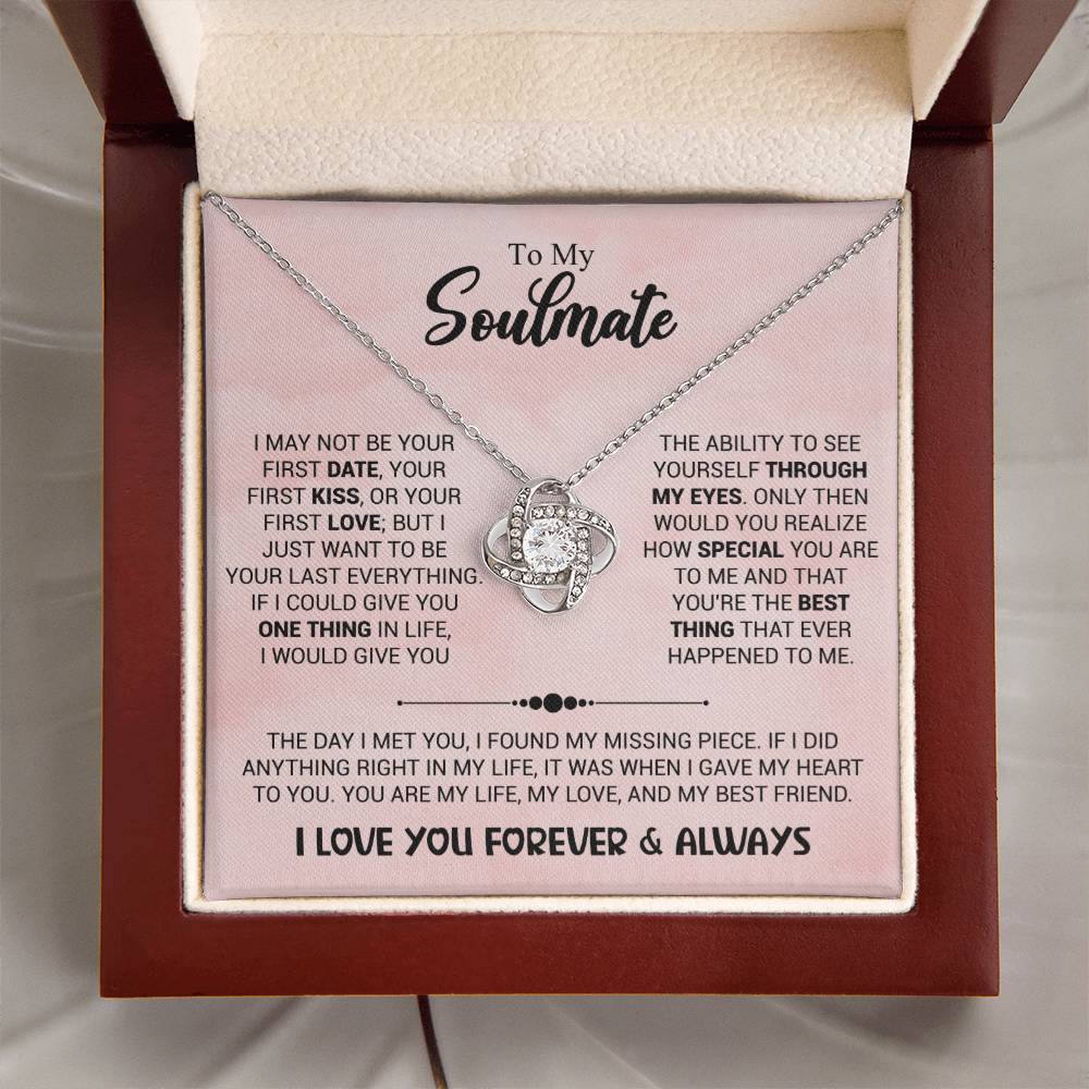 To My Soulmate - Missing piece 14K White Gold Finish / Standard Box Jewelry Giftinum