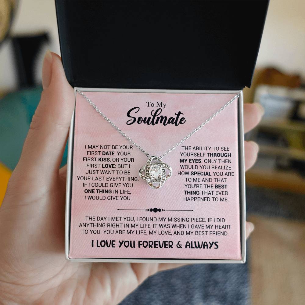 To My Soulmate - Missing piece 14K White Gold Finish / Standard Box Jewelry Giftinum