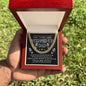 To My Stepped Up Dad Cuban Link Chain Stainless Steel / Two-Toned Box Jewelry Giftinum