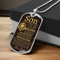 To Son From Dad Dog Tag Necklace - Never forget Military Chain (Silver) / No Jewelry Giftinum