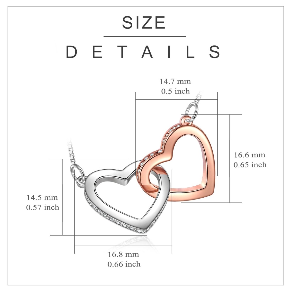 Unbiological Daughter Locked Hearts Necklace with Lumenglass Stand Default Title Jewelry Giftinum