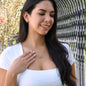 Unbiological Daughter Locked Hearts Pendant 14k White Gold Finish / Standard Box Jewelry Giftinum