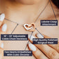 Unbiological Daughter Necklace - Forever Linked Together Polished Stainless Steel & Rose Gold Finish / Standard Box Jewelry Giftinum