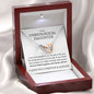 Unbiological Daughter Necklace - Forever Linked Together Polished Stainless Steel & Rose Gold Finish / Standard Box Jewelry Giftinum