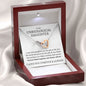Unbiological Daughter Necklace - Forever Linked Together Polished Stainless Steel & Rose Gold Finish / Standard Box Jewelry Giftinum