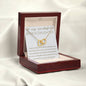 Wonderful Bonus Daughter Necklace - Life gave me you 18K Yellow Gold Finish / Luxury Box Jewelry Giftinum
