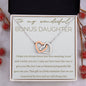 Wonderful Bonus Daughter Necklace - Life gave me you 14k White Gold Finish / Standard Box Jewelry Giftinum