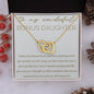 Wonderful Bonus Daughter Necklace - Life gave me you 18K Yellow Gold Finish / Standard Box Jewelry Giftinum