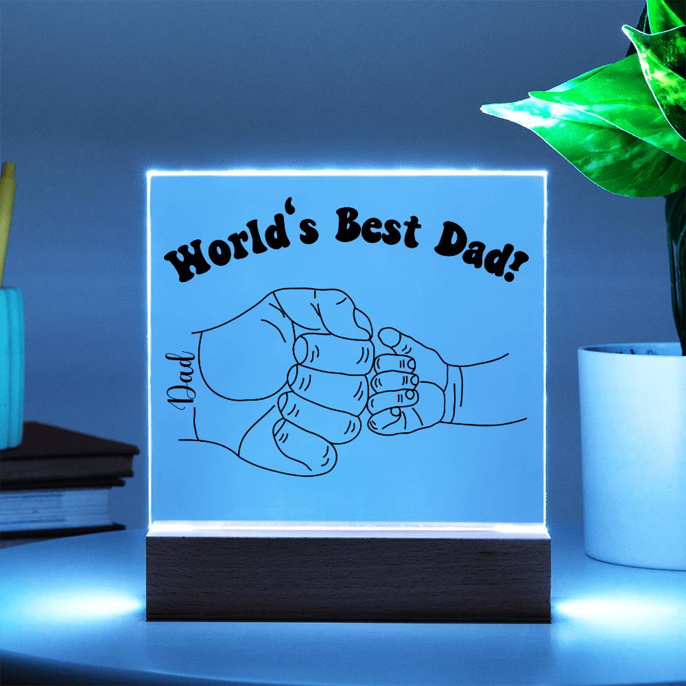 World's Best Dad LED Corded Base Jewelry Giftinum
