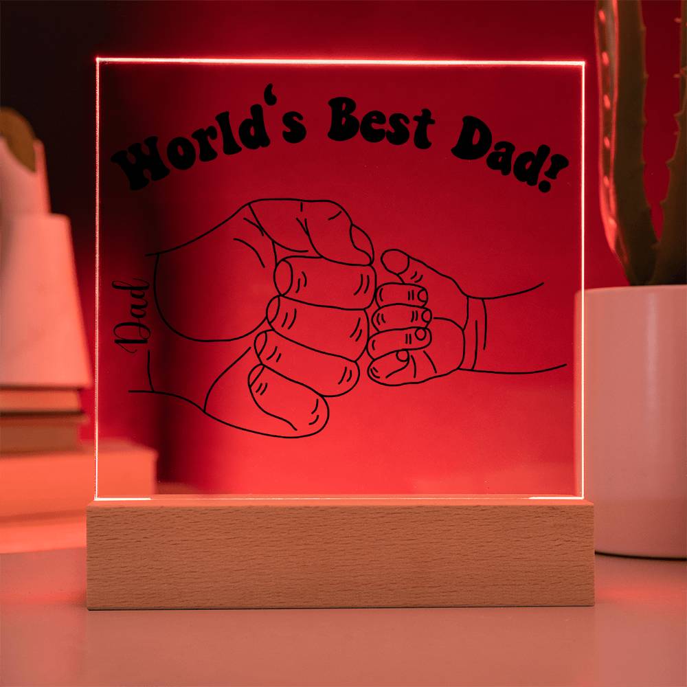 World's Best Dad LED Corded Base Jewelry Giftinum