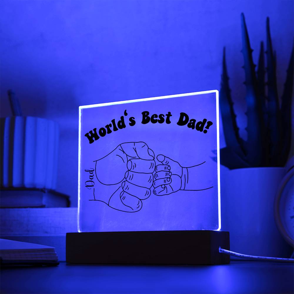 World's Best Dad LED Corded Base Jewelry Giftinum