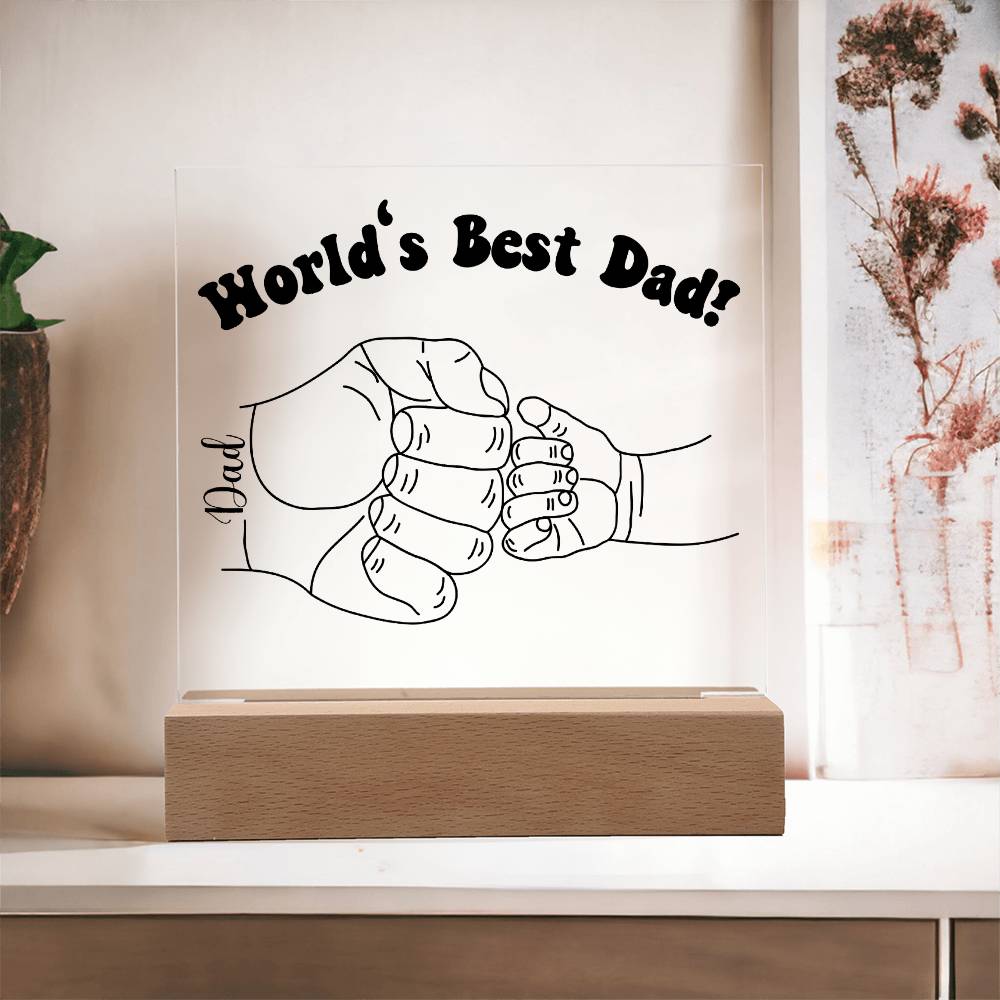 World's Best Dad LED Corded Base Jewelry Giftinum