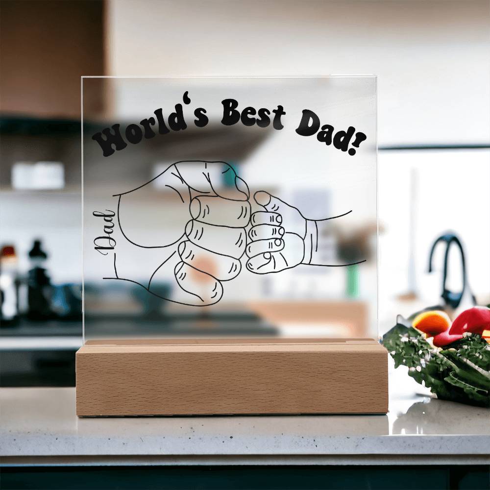World's Best Dad LED Corded Base Jewelry Giftinum