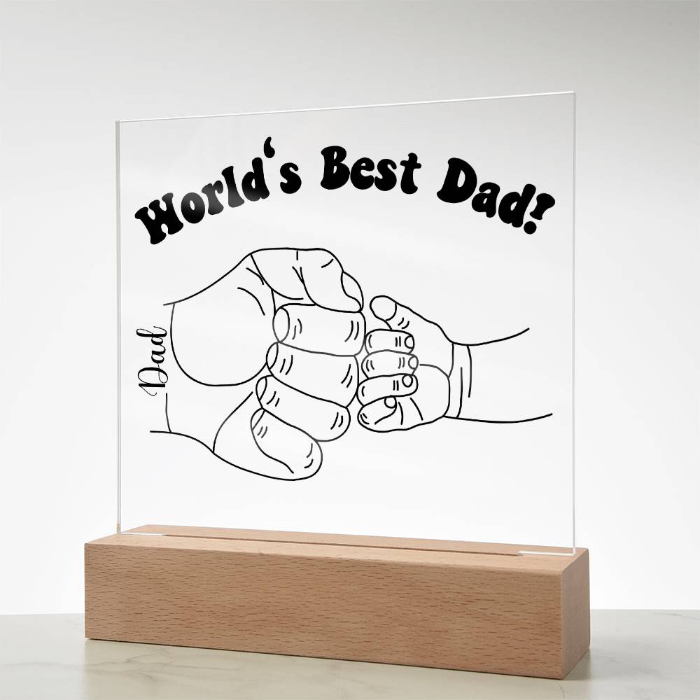 World's Best Dad LED Corded Base Jewelry Giftinum